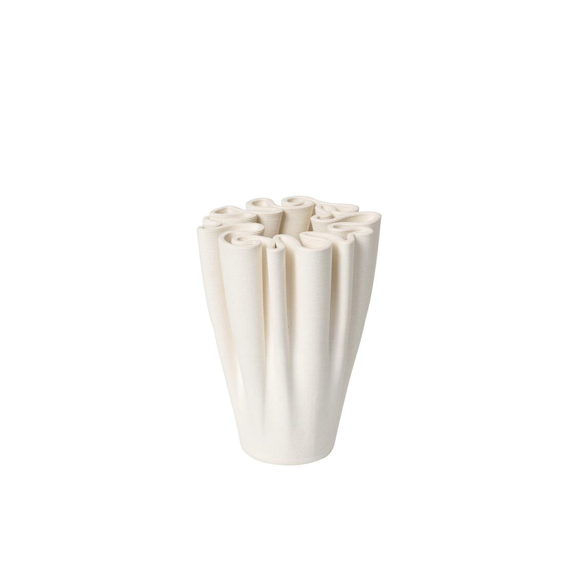 Dedali vase, H11 cm - Off-white